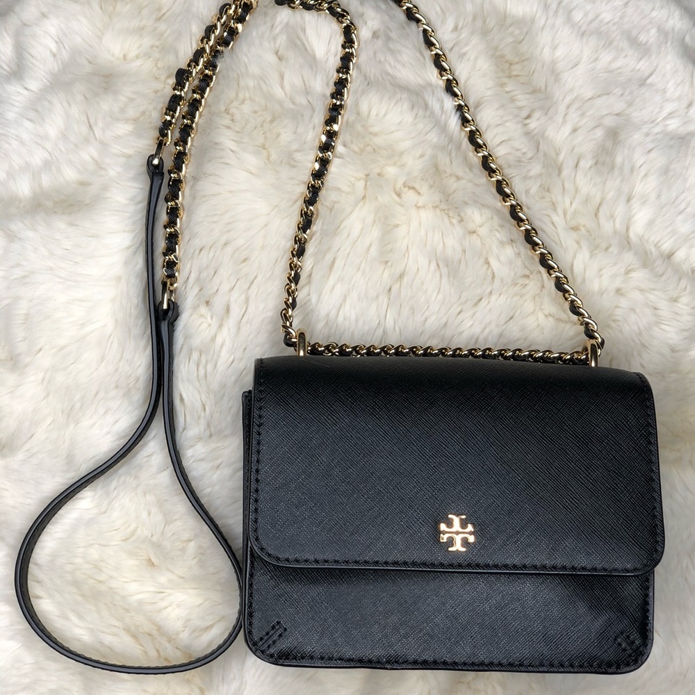 Crossbody Robinson Mini Black Saffiano Leather Bag